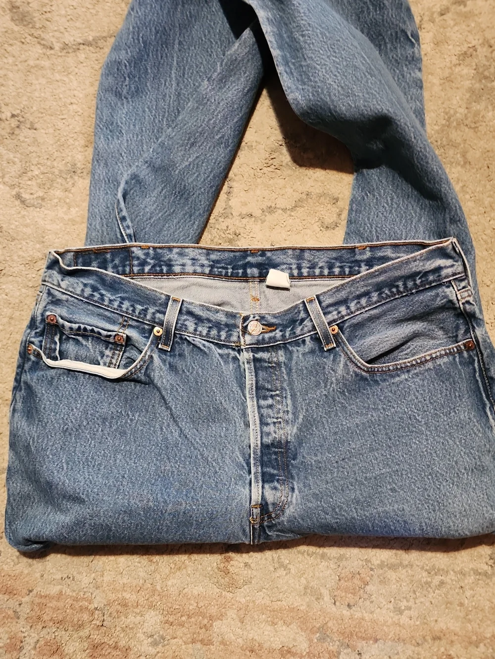 Vintage 501xx Levis Y2K  Denim Jeans Mens  Made In USA Button Fly 40 x 38 - Picture 7 of 12